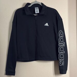 Adidas Black Quarter-Zip Sweatshirt